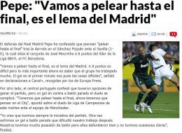 佩佩：战斗到最后一刻是皇马的座右铭