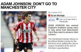 亚当-约翰逊：若能重来，我不会去曼城