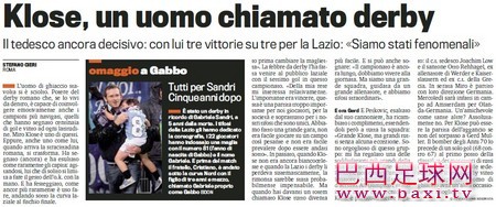 克洛泽，为德比而生的男人！