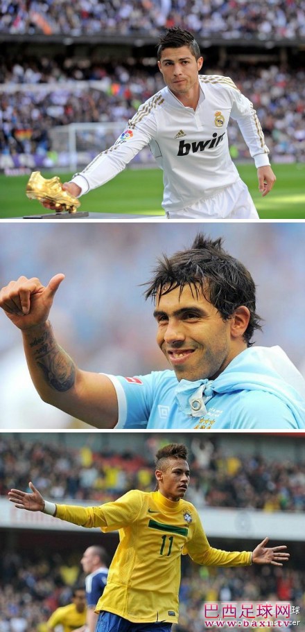 今天是诞生世界顶级前锋的好日子[蛋糕] 皇马天王C罗、曼城锋线杀手特维斯和巴西天才射.jpg